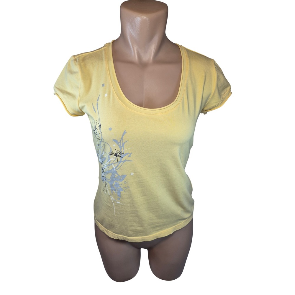 Vintage Y2K Mexx T-Shirt Butterfly Graphic Tee Scoop Neck Streetwear Mcbling  S